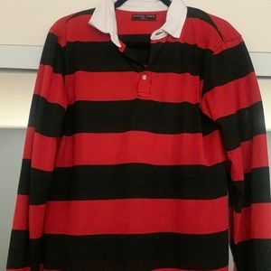 Black and Red rugby polo
